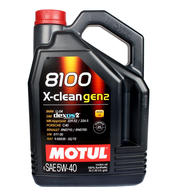 Моторное масло Motul 8100 X-clean Gen2 5W-40 5 л