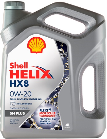 Моторное масло Shell Helix HX8 SN 0W-20 4л