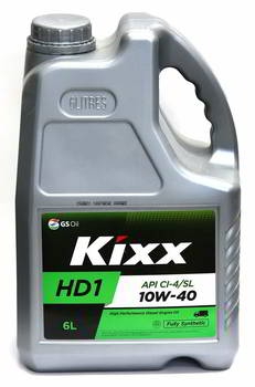 Масло моторное синтетическое KIXX D1 10W40, 6л