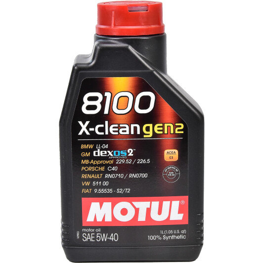 Моторное масло Motul 8100 X-clean Gen2 5W-40 1 л