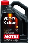 Моторное масло Motul 8100 X-clean С3 5W40 4 л