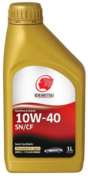 Моторное масло 10W40 полусинтетическое IDEMITSU SN/CF S-S 1 л (30015045-724000020)