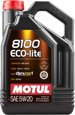 Моторное масло Motul 8100 ECO-LITE 5W-20 5 л