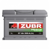 Аккумулятор ZUBR PREMIUM (57 A/h), 500A R+