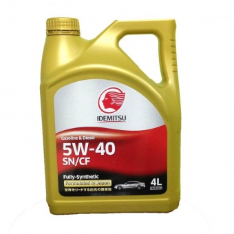 Моторное масло 5W40 синтетическое IDEMITSU SN/CF F-S 4 л (30015046-746000020)