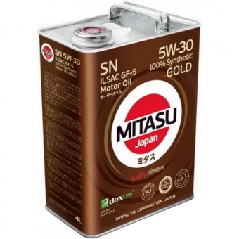Масло моторное MITASU синтетическое GOLD 5W-30, 4л