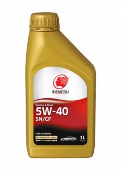 Моторное масло 5W40 синтетическое IDEMITSU SN/CF F-S 1 л (30015046-724000020)