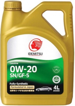 Моторное масло 0W-20 синтетическое IDEMITSU SN/GF-5 F-S 4л (30021328-746000020)